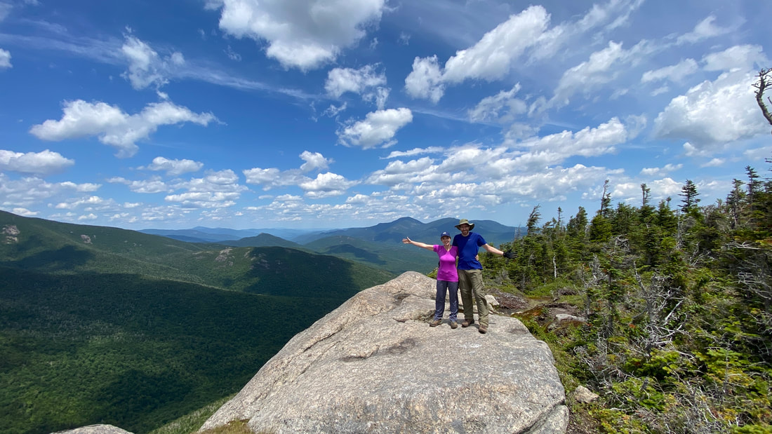 Shannon and Niels at the Grace Peak Lookout, Dix Range, Adirondacks