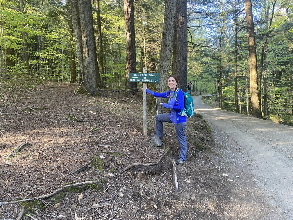 Leach Trail turnoff towards Dial Mountain, Adirondacks